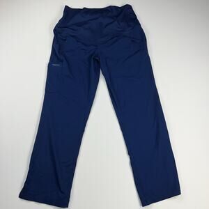 HH Works by Healing Hands Rose Maternity Scrub Pants Navy Blue Size S